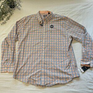 IZOD Premium Essentials Men's XL Long Sleeve Plaid Shirt - New with Tags